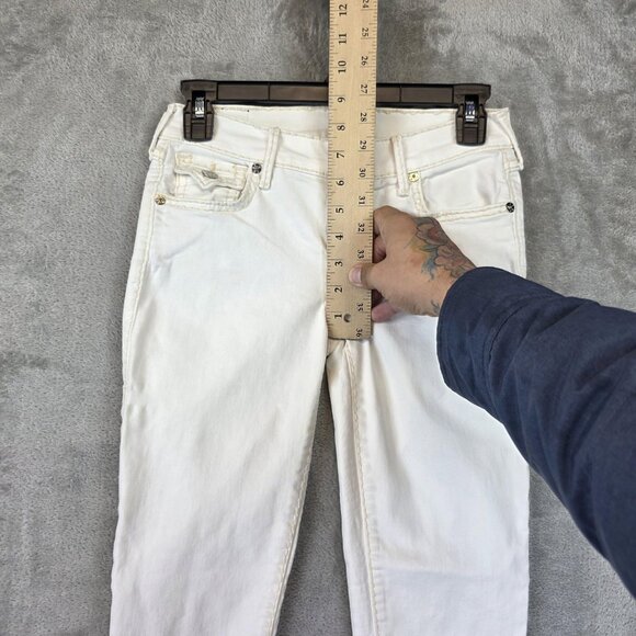 True Religion Casey Jeans Womens 25 White Low Rise Super Skinny Stretch Denim - Picture 8 of 14